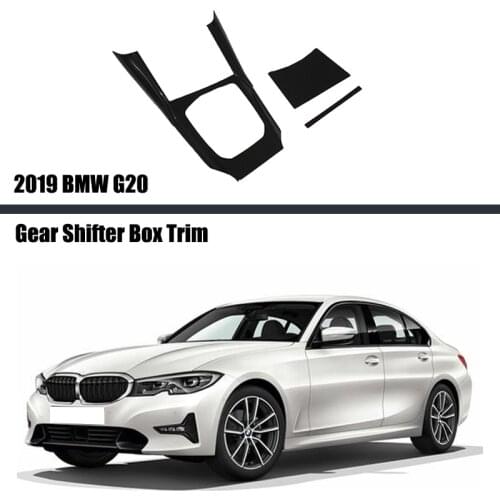 For BMW G20 2019 2020 2021 Central control Gear Shift Panel Multimedia Handrest Carbon fiber Auto Covers Stickers Trim Styling