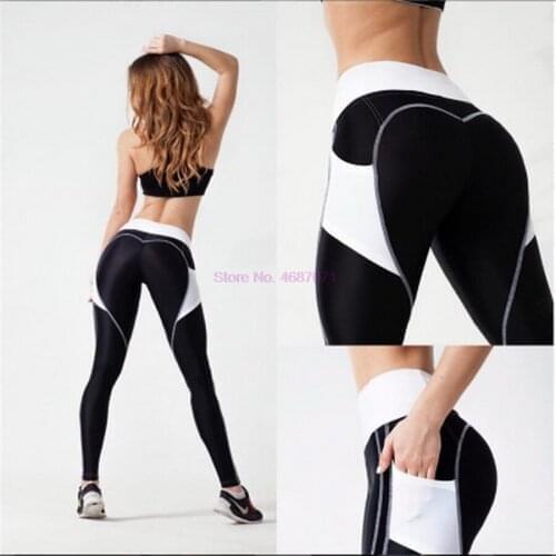 By dhl 100pcs new Heart Booty Pattern Women Yoga Pants Fitness Gym Tights With Side Mesh Workout Clothing Running Legging