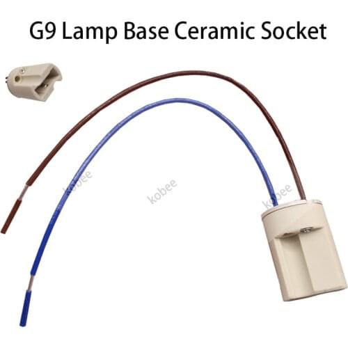 G9 Lamp Base Ceramic Connector Socket G9 Type Lamp Holder for LED Halogen Bulb Light