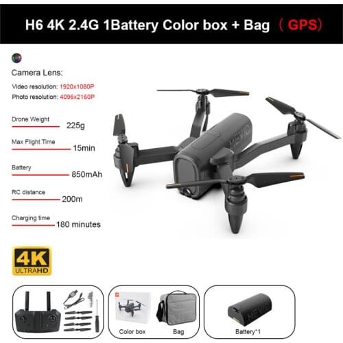 H6 Drone WIFI APP Control Wide-angle Hd 4K/6K Dual Camera Aerial Photography Hight Hold Mode Foldable Arm First-person Viewing
