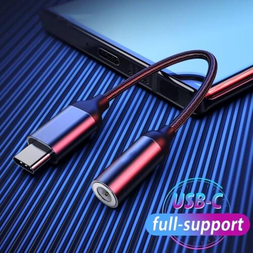 USB Type C to 3.5mm Headphone Jack Aux Audio Cable Adapter for Xiaomi mi10 Black Shark 3 Helo Oneplus 8 7t 6 Tipo c USB Adapter