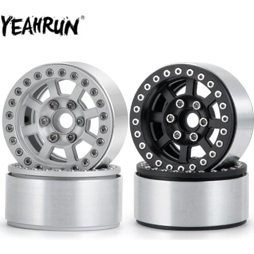 YEAHRUN 1.9 Beadlock Wheels Rims Aluminum Alloy Wheels Hubs for 1/10 RC Crawler Axial SCX10 CC01 F350 D90 90034 Traxxas TRX4