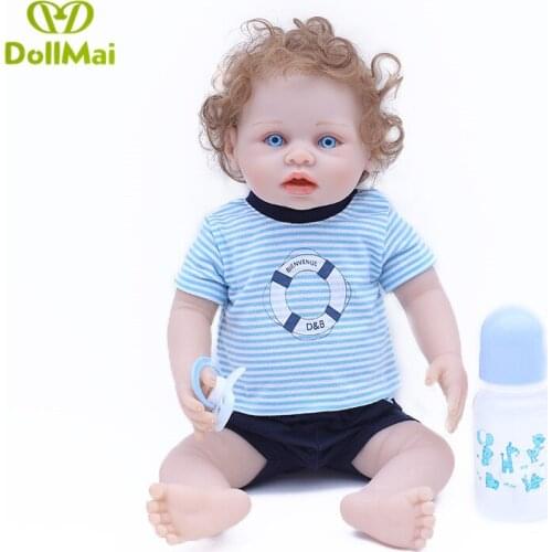 43cm Full silicone body reborn baby boy dolls realista bebes reborn menino bonecas can bathe child gift toy dolls