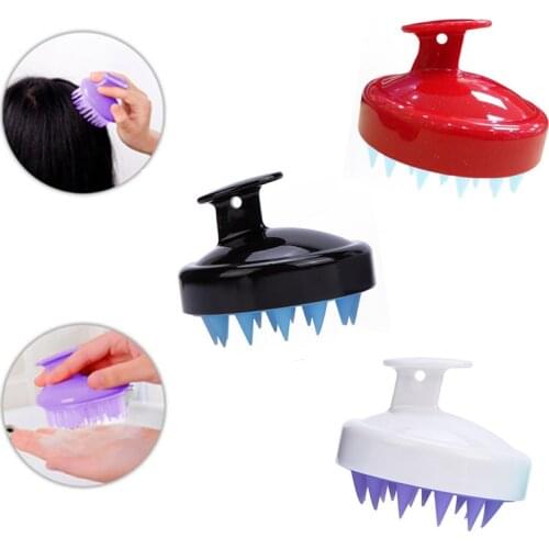 Massage Brush Silicone Hair Wash Brush Head Body Shower Massager Comb Silicone Acupoint Head Meridian Relaxing Massage Comb Tool