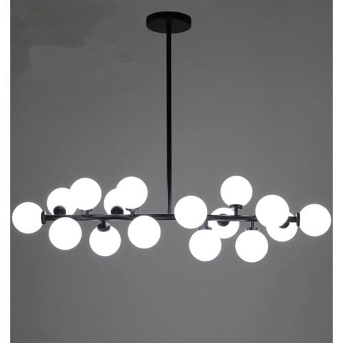 Moden art pendant light gold/black magic bean led lamp living dining room shop led striplight glass pendant lamp fixtures