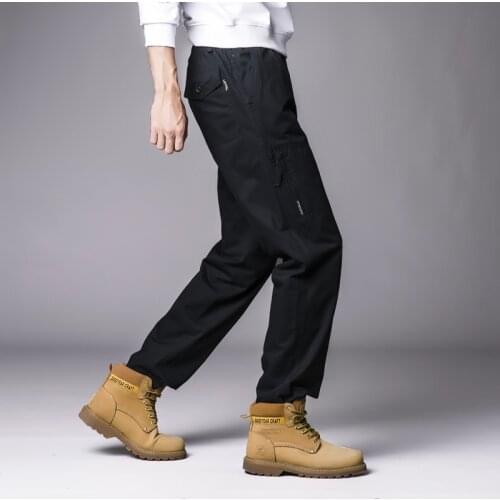 Mens Cargo Pants 2021 Casual Autumn Pockets Pants Men Outwear Streetwear Straight Slacks Long Baggy Large Trousers 5XL Clothes
