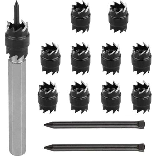 13pcs Rotary Spot Weld Cutter Set 3/8" HSS Spot Weld Cutter Remover Drill Bits Hole Cutter Remover for Power Drill Spot Welding