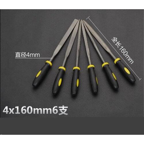 6 Piece Set Woodworking Tools Assorted Files Small Files Flat Triangle Knife Grinding Tools