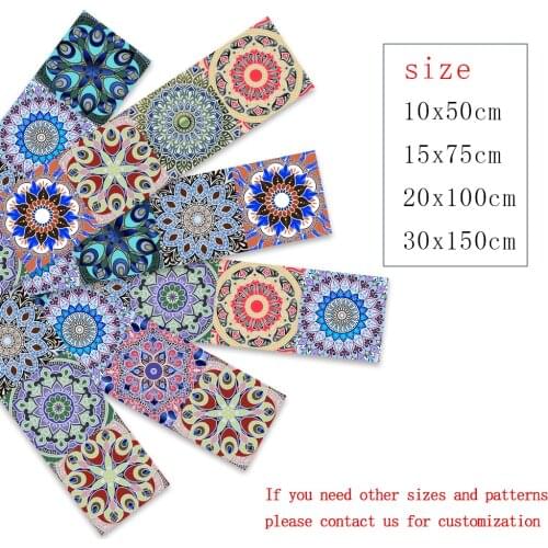 10/15/20/30cm Mandala Style Strip Tile Sticker Furniture Kitchen Home Decor Surface Gloss Film Wallpaper Peel & Stick Wall Decal