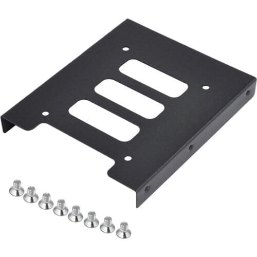 New Black 2.5 inch SSD HDD To 3.5 inch Metal Mounting Adapter Bracket Dock for PC SSD XXM