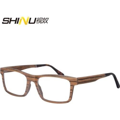 Nature wooden optical glasses frame men fashion eyeglasses zebra ebony wood glasses blue light myopia prescription eyewear