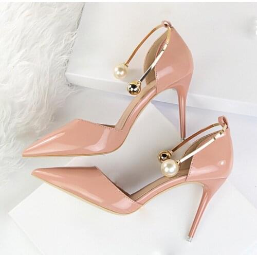 BUSY GRIL ML8023 Candy-colored high-heeled shoes, simple and classic wedding bridal shoes, ladies high-heeled shoes