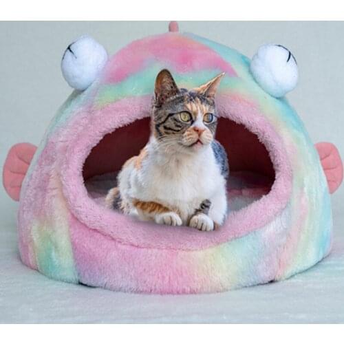 Outdoor Dog Cat Bed/house Cartoon Fish Style Cats Nest Fabric Pet Waterloo Detachable Wash Pet Products Kennel
