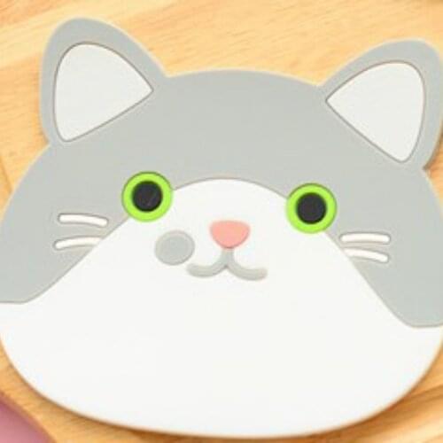 Cup Holder Mat Kitchen Accessorieinsulation Pad Non-slip Mat Bowl Cute Coaster High Quality Cat Shaped Tea Coaster