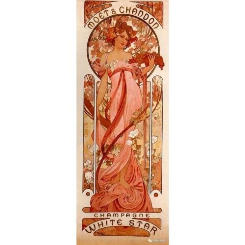 Full Square/Round 5D DIY Diamond Painting Alphonse Mucha Works Elemant Women Cross Stitch Rhinestone Picture Mosaic Decor