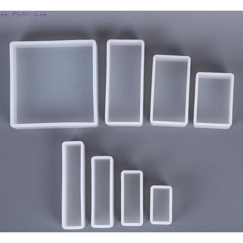 Rectangle Translucent Silicone Mold For Jewelry Making Tool Moulds UV Epoxy Resin Decorative Craft