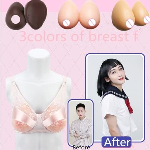 SexyRealistic Shemale Fake Boobs False Breast Forms Crossdresser Boobs Silicone Breast Tits for Drag Queen Crossdresser