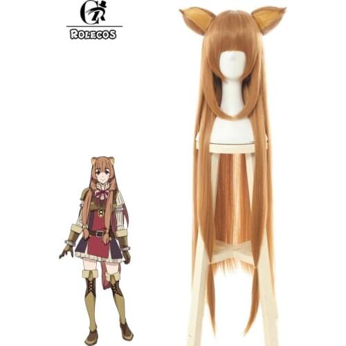 ROLECOS Anime Tate no Yuusha no Nariagari Cosplay Hair Raphtalia Cosplay Long Hair Heat Resistant Synthetic Hair Cosplay Hair
