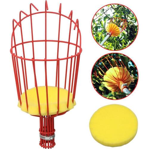 Garden Accessories Aluminum Deep Basket Fruit Picker Convenient Horticultural Fruit Picker Gardening Apples Peach Picking Tools