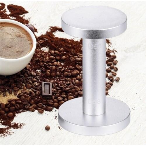 Coffee Tamper, Tamper for Espresso Barista Tamper Machine Press 51/58mm Flat Base Coffee Bean Press Taste Aluminum Polished