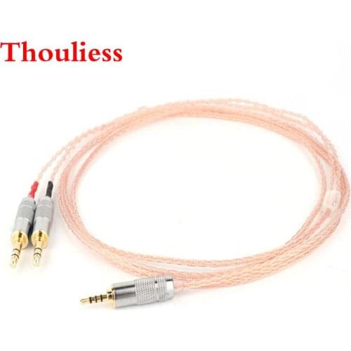 Thouliess 4.4 3.5 2.5mm TRRS Balanced 8 core Litz braid Headphone Upgrade Cable for MDR-Z7 Z7M2 MDR-Z1R D600 D7100 Headphones