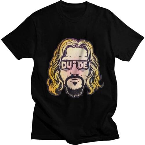 Unique The Dude T-shirt Men Streetwear T Shirt Short Sleeve The Big Lebowski Tshirts Cotton Tee Tops Clothes