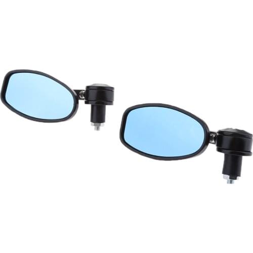 Universal Black Motorcycle 7/8'' Handle Bar End Side Mirrors For Cruiser Sport Bikes