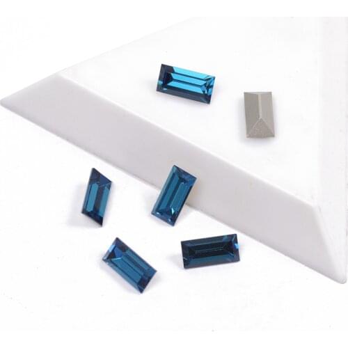 YANRUO 4501 K9 Glitter Glass Rhinestones Baguette Shape Montana Nail Rhinestone 3D Jewelry making Beads DIY Nail Art Decoration