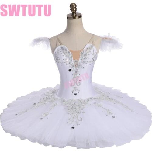 Women nutcracker tutu professional ballet tutu swan lake white classical ballet tutu for girls pancake tutuBT9113