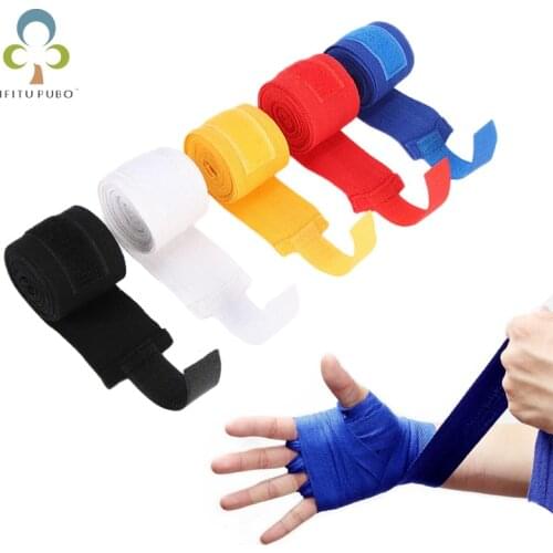 1Pair=2Pcs 5cm*2.5M Cotton Sports Strap Boxing Bandage Sanda Muay Thai MMA Taekwondo Hand Gloves Wraps Boxeo Accessories GYH