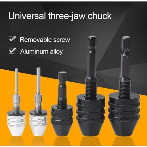 1Pc Drill Chuck 0.3-8mm 6.35mm Quick Change Keyless Drill Bit Chuck Hex Shank Adapter Converter Tool