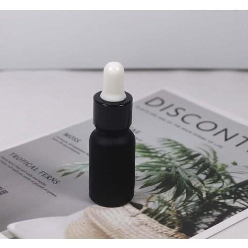 10ml small capacity black frosted matte Portable dropper bottle Suitable for travel