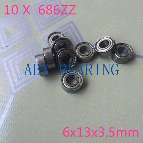 10pcs S686ZZ stainless steel deep groove ball bearing 6x13x3.5mm miniature bearing
