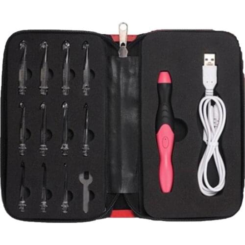11 In 1 Light Crochet Hook Rechargeable LED Knitting Tool Needle USB Knitting DIY Sweater Sewing Accessories