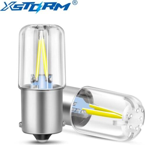 2pcs P21W 1156 BA15S 1157 BAY15D P21/5W Led COB LED Filament Chip Car Turn Signal Lamp Auto Reverse Bulb DC 12V Red White Yello