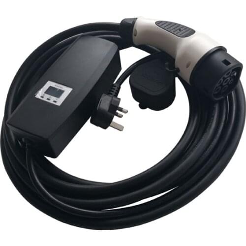 3 pin UK plug ev charger type 2 10A ev car cables home electric vehicle charging cord