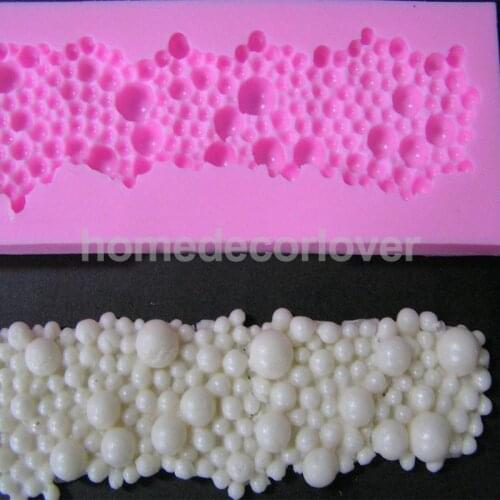 3D Round Pearls Bubbles Silicone Fondant Mould Cake Decor Chocolate Mold