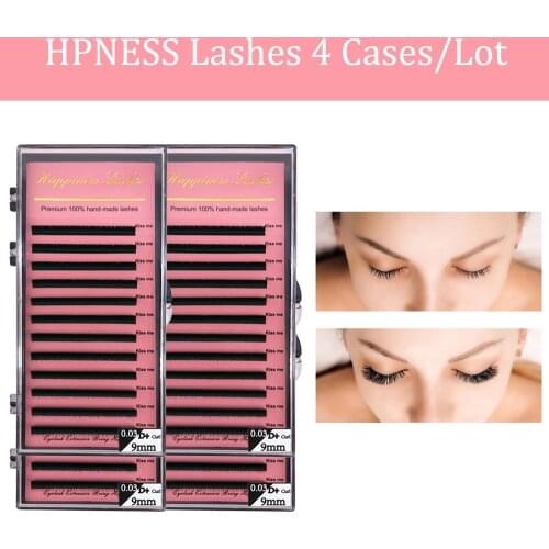4 Trays/Lot Mink False Natural Faux Eyelash Extension Premium Individual Flase Lashes Russian Eyelash Extension Free Shipping