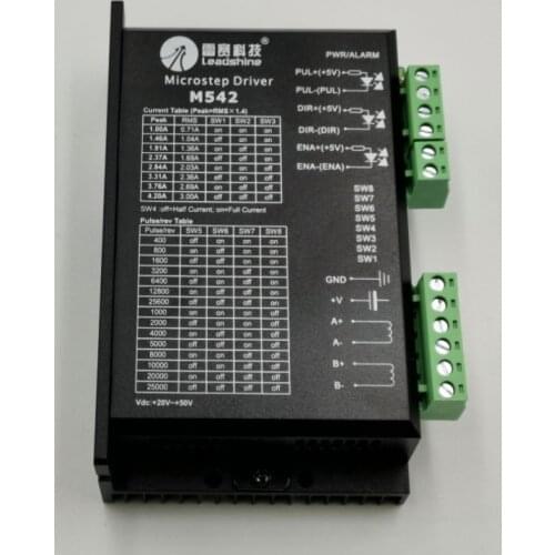 LeadShine M542, 2/4 Phase Analog Hybrid Stepper Motor Driver, 20-50VDC, 1.0-4.2A