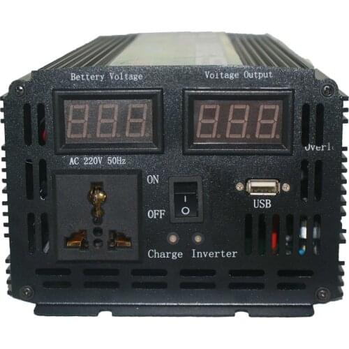 Free Shipping dc12v to ac220v 1500W Automatic switch Inverter with built-in battery charger Taiwan model