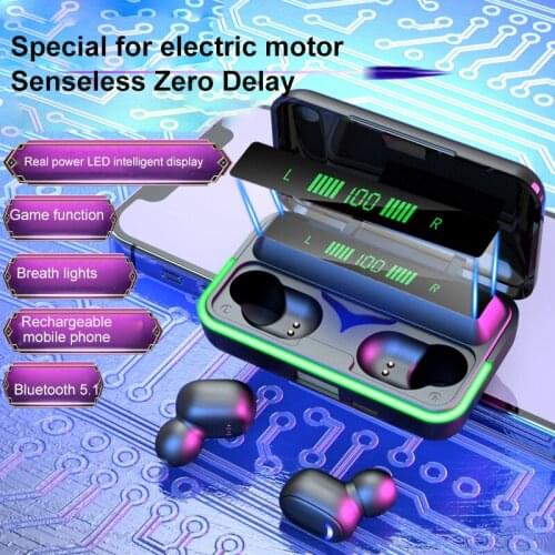 TWS Bluetooth-compatible 5.1 Earphones Charging Box Wireless Headphone 8D Stereo Waterproof Earbuds Headsets With Microphone