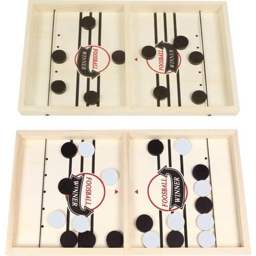 Fast Sling Puck Game Paced Sling Winnner Ice Hockey Game Foosball Toys Set
