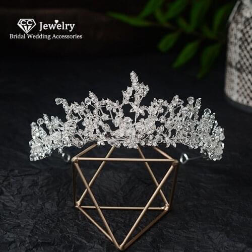 CC Hairbands Crown Tiara Wedding Hair Accessories for Women Princess Crowns Fashion Jewelry Party Hairwear Shine Crystal HG853