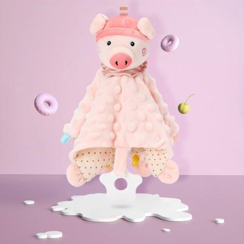 Baby Plush Stuffed Toys Cartoon Bear Bunny Soothe Appease Towel Appease Doll For Newborn Soft Comforting Towel Sleeping Toy Gift