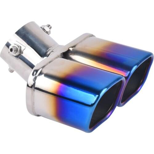 Double Outlet Car Exhaust Tip Muffler Pipe For Audi A5 Audi A3 8v Square Stainless Steel Car Exhaust Silver Exhaust Tip Muffler