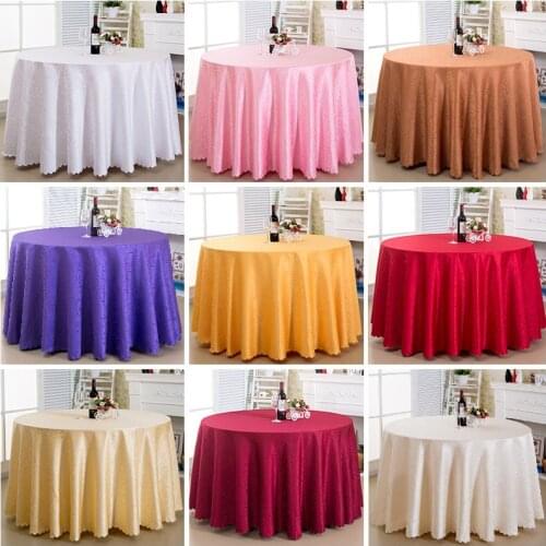 Hotel Round Table Cloths Birthday Party Tablecloth Table White table cover 100% Polyeater Home Banquet Wedding white tablecloth