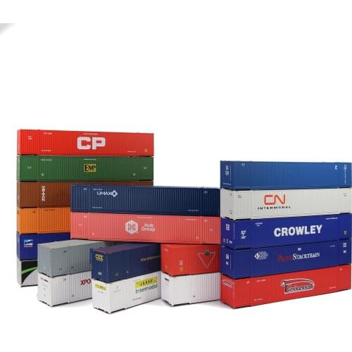 1pc HO Scale 1:87 53ft Shipping Container 53ft Containers Freight Car Model Trains Lot C8753 Railway Modeling