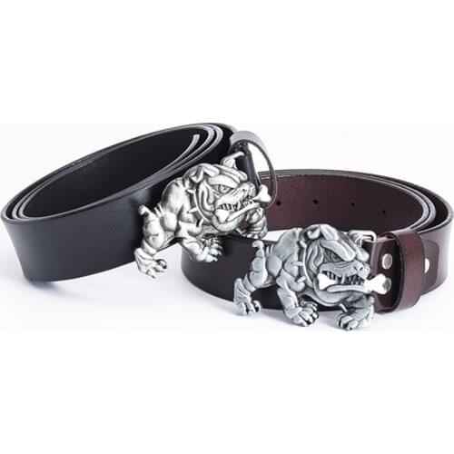 Personality bulldog zinc alloy belt buckle wild trendy casual youth fashion European and American hot-selling belt buckle