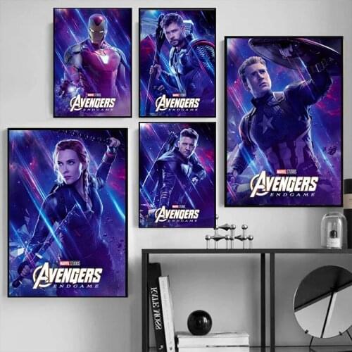 Marvel Avengers Canvas Painting Captain America Thor Posters and Prints Wall Art Picture For Bedroom Artwork Decor Frameless
