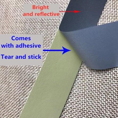 Free shipping Adhesive adhesive type high-gloss reflective fabric strip, night running, cycling, safety warning tape